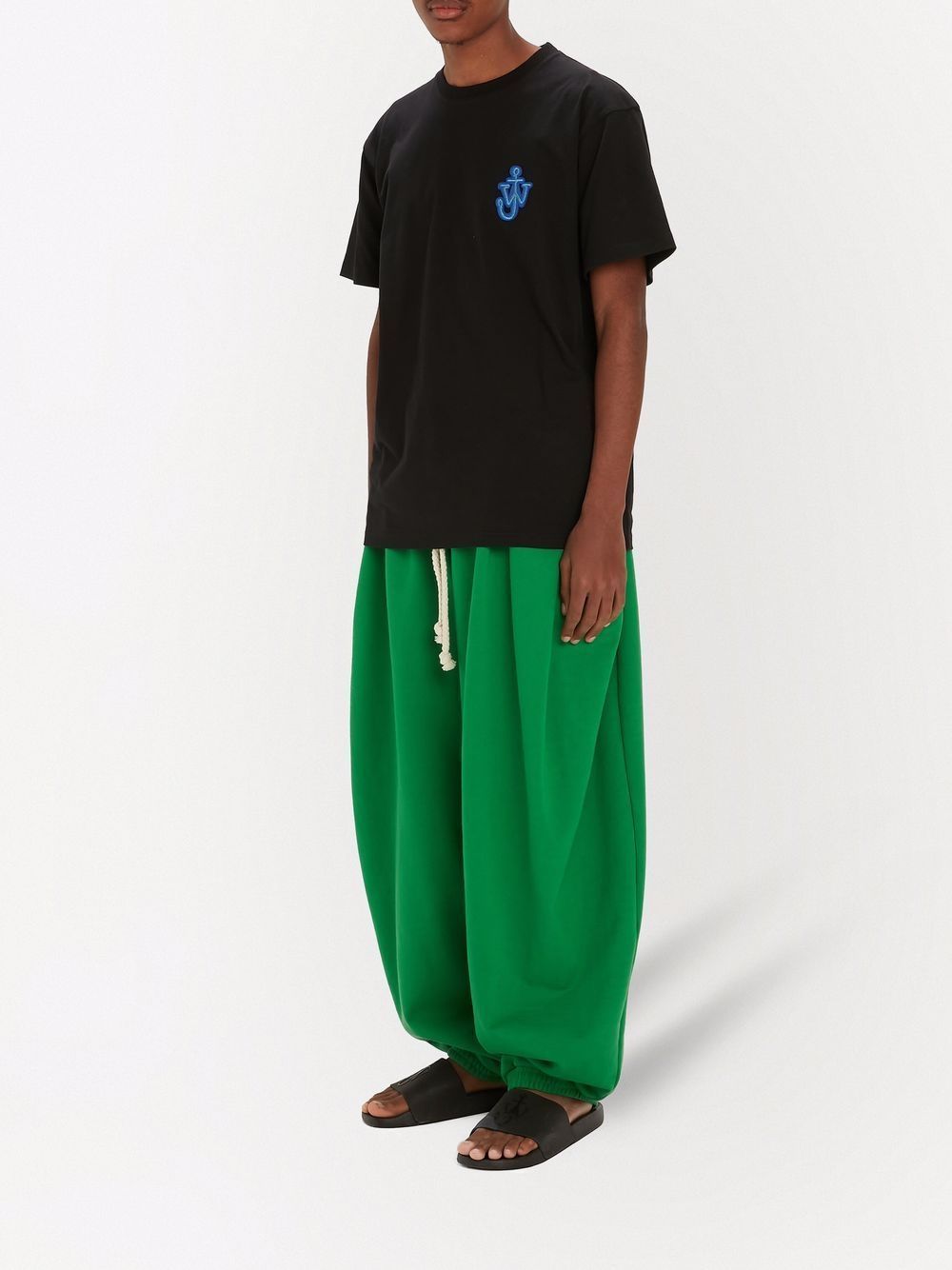 Jw Anderson Anchor-patch Short-sleeve T-shirt In Black