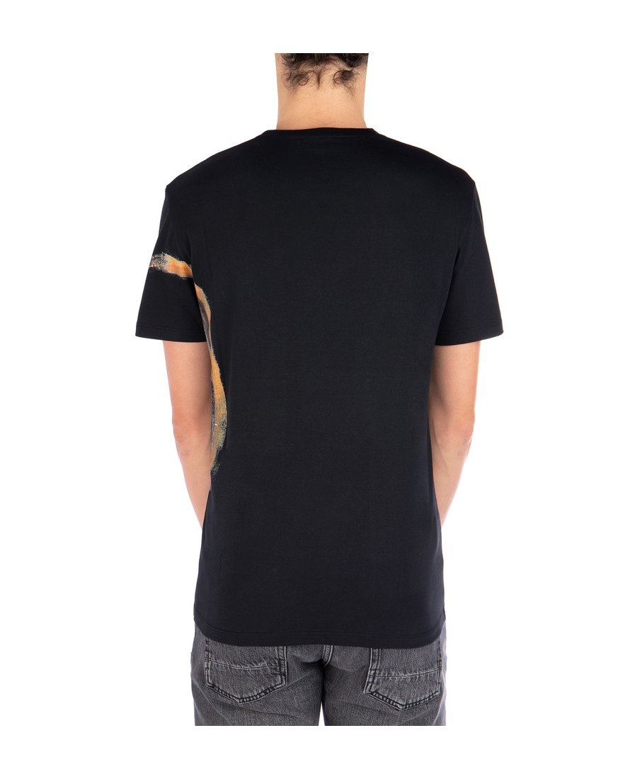 Alexander Mcqueen Skull Graffiti T-shirt In Black