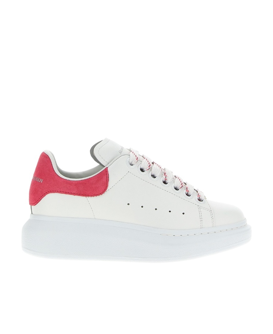 Alexander Mcqueen Suede-trimmed Leather Exaggerated-sole Sneakers In White