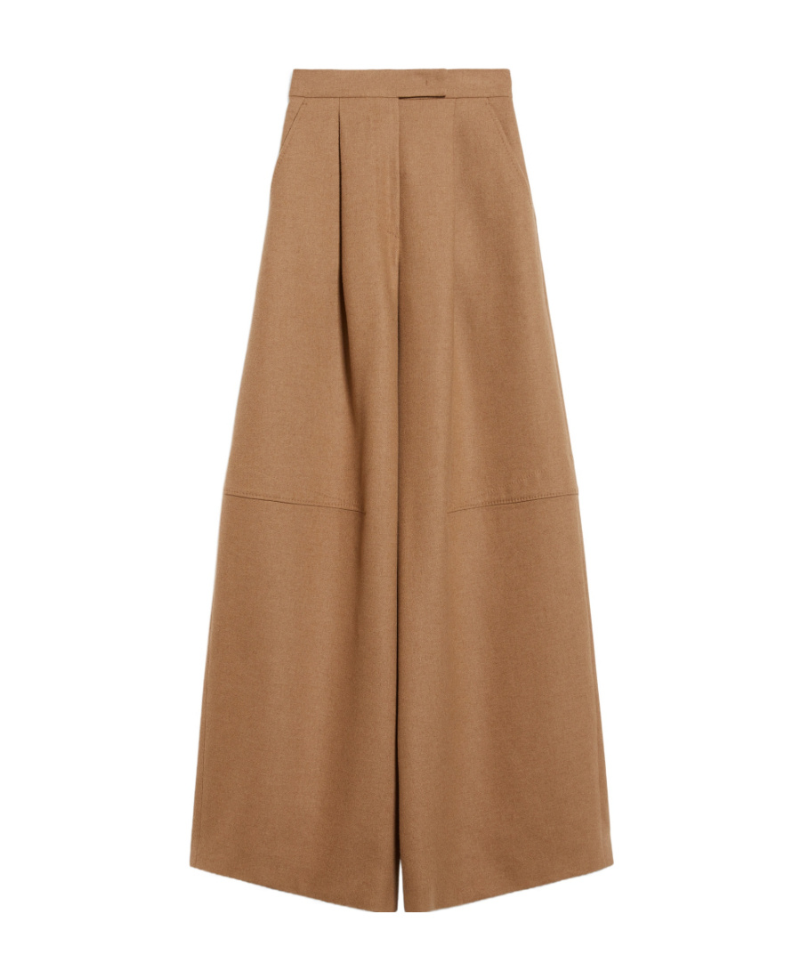Max Mara Wide Pants "fernet" In Brown