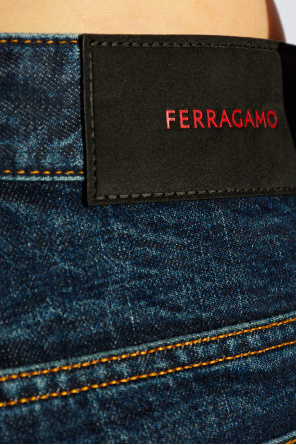 Ferragamo Whiskered Straight-leg Jeans In Blue