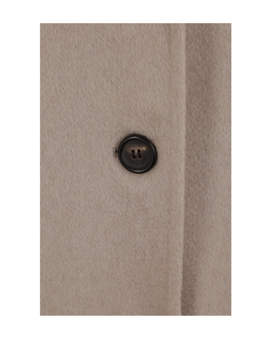 Prada Sand Cashmere Oversize Coat In Nude