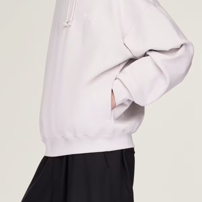 Y-3 Drawstring Hoodie In Gray