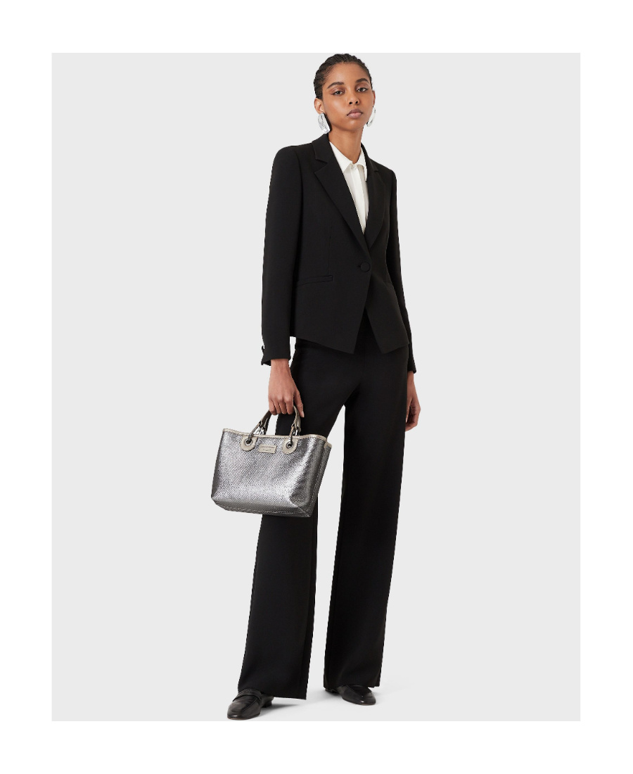 EMPORIO ARMANI HIGH-WAISTED WIDE-LEG PANTS