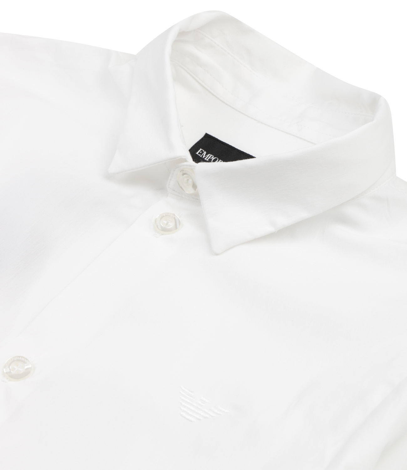 Emporio Armani Logo-print Button-up Shirt In White