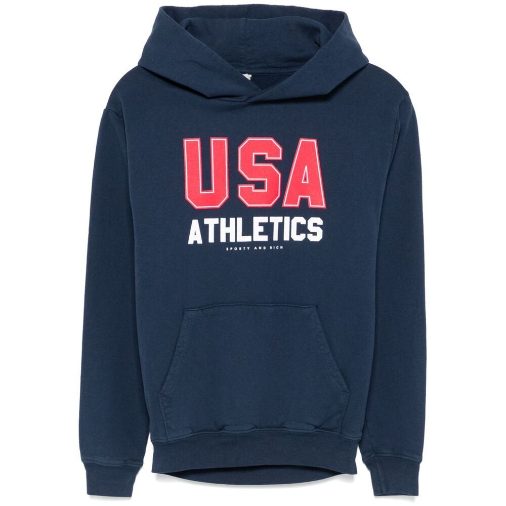 Sporty And Rich Long-sleeved Sweater In Blue