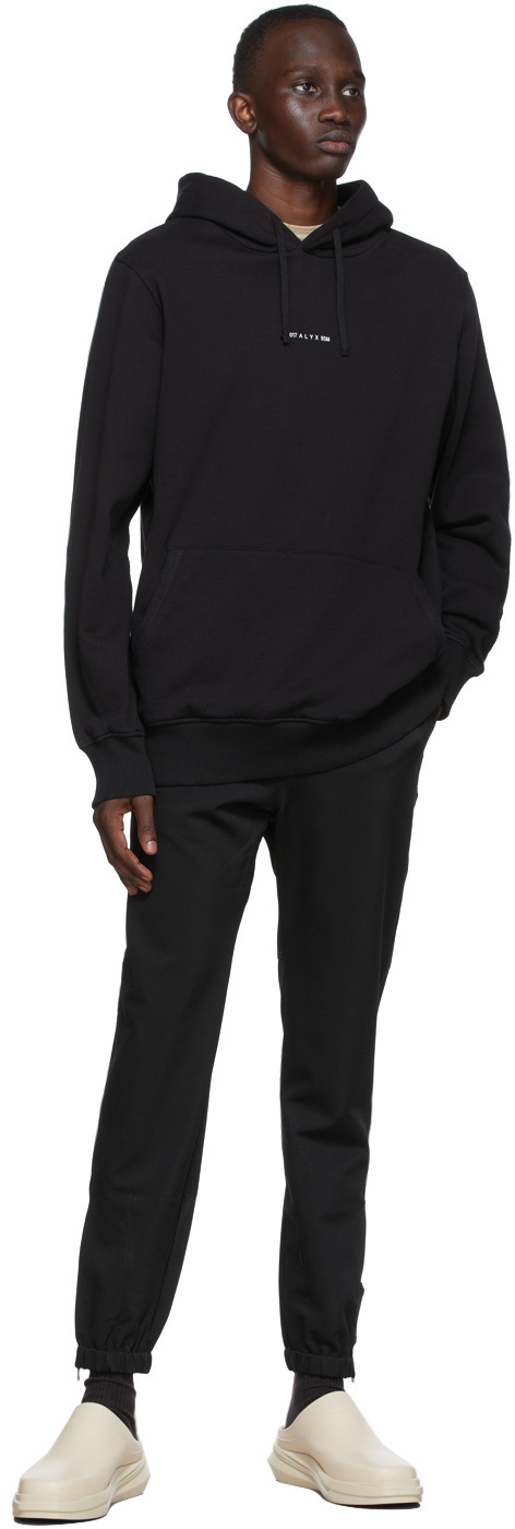 Alyx Scarred By Techno Hooded Sweatshirt In Black