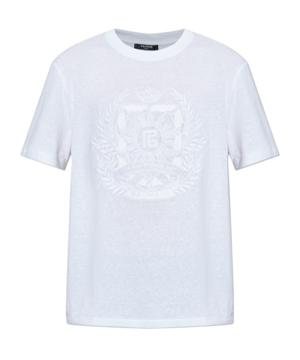 Balmain Short Sleeve T-shirt In Blue