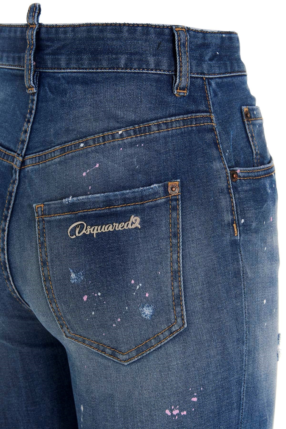 Shop Dsquared2 High-rise Cropped Jeans In Blue