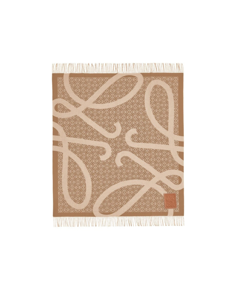 Loewe Fringed Blanket In Nude