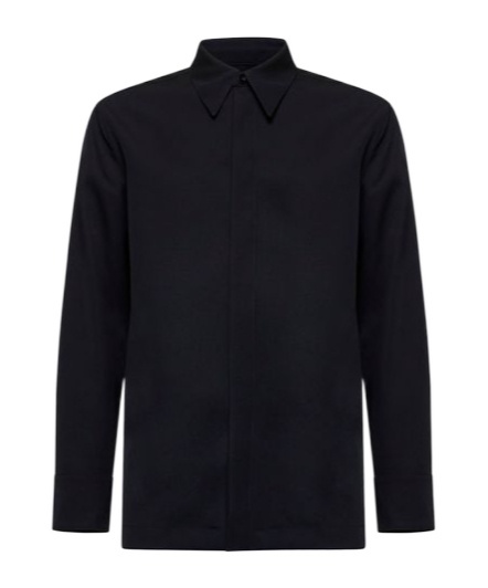 Jil Sander Tailored Long Sleeves Point Collar Shirt In Black