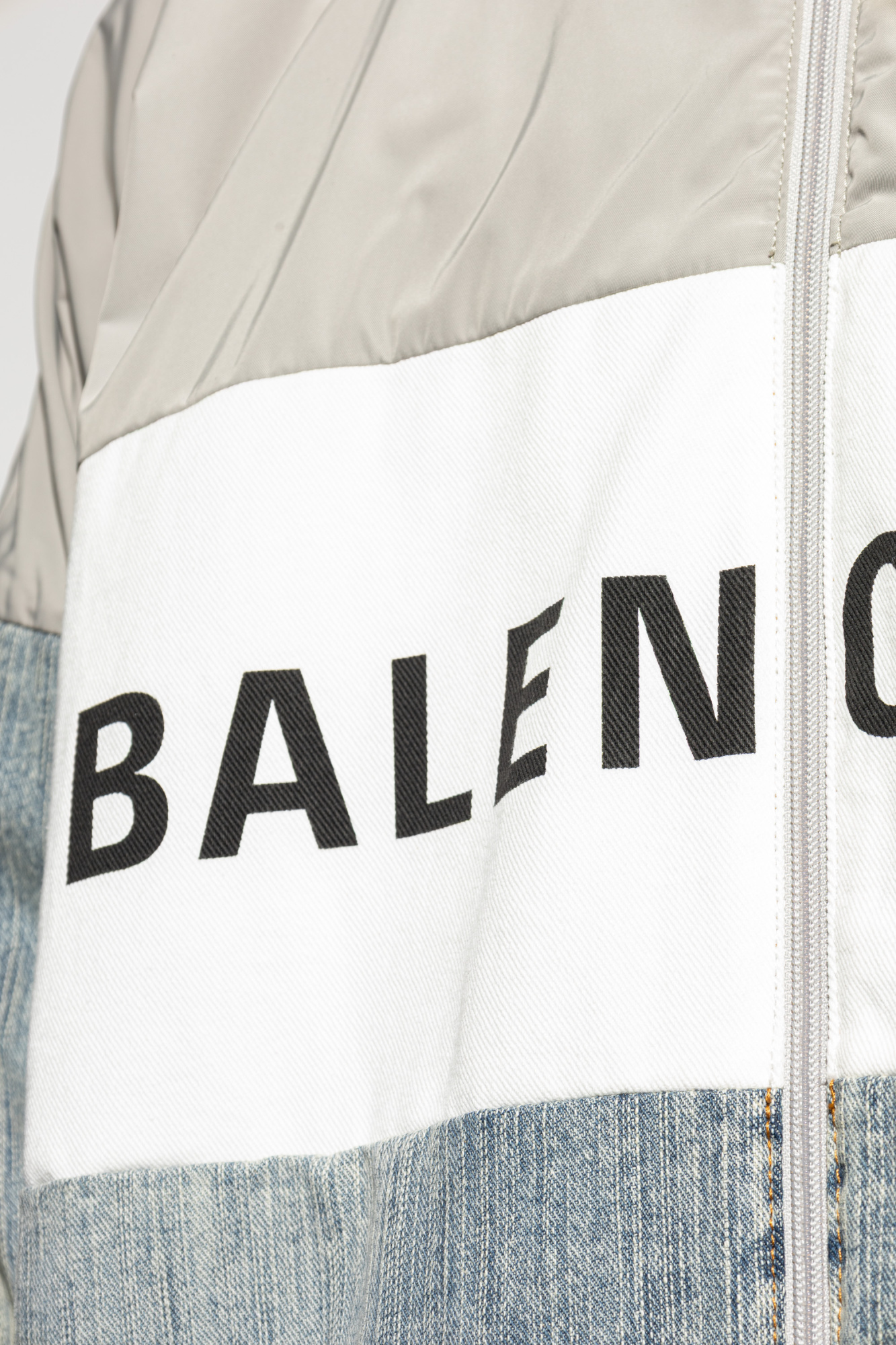 Balenciaga Zip-up Cotton And Polyester Jacket In Gray