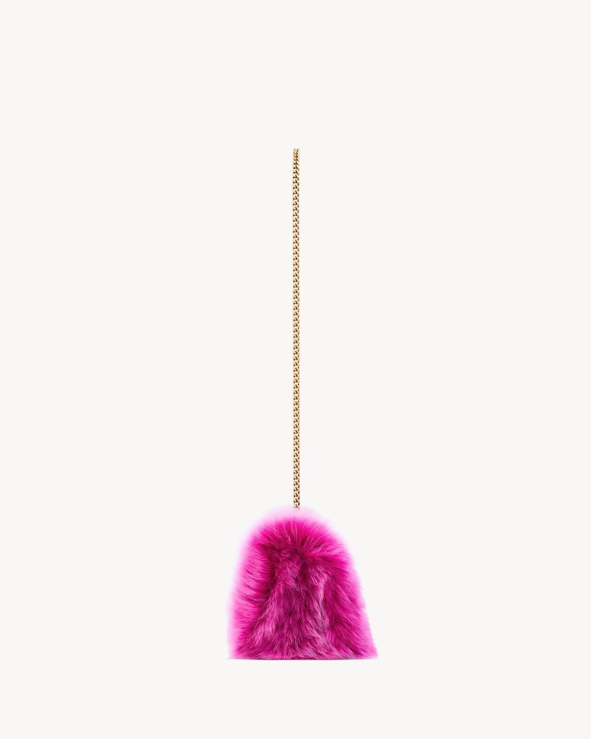 Saint Laurent Kate Small Reversible In Shearling In Pink