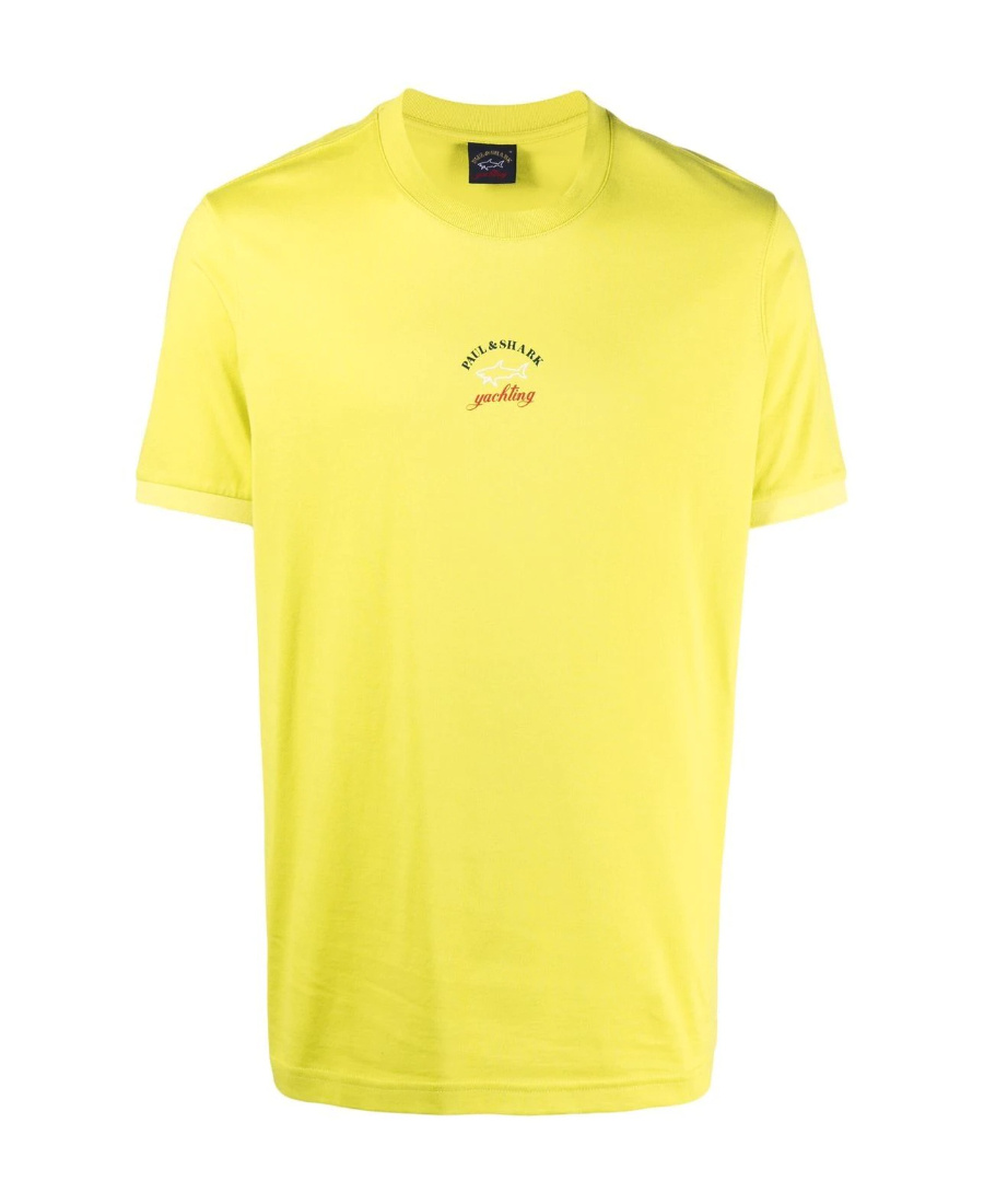 Shop Paul & Shark Logo Print T-shirt In Yellow