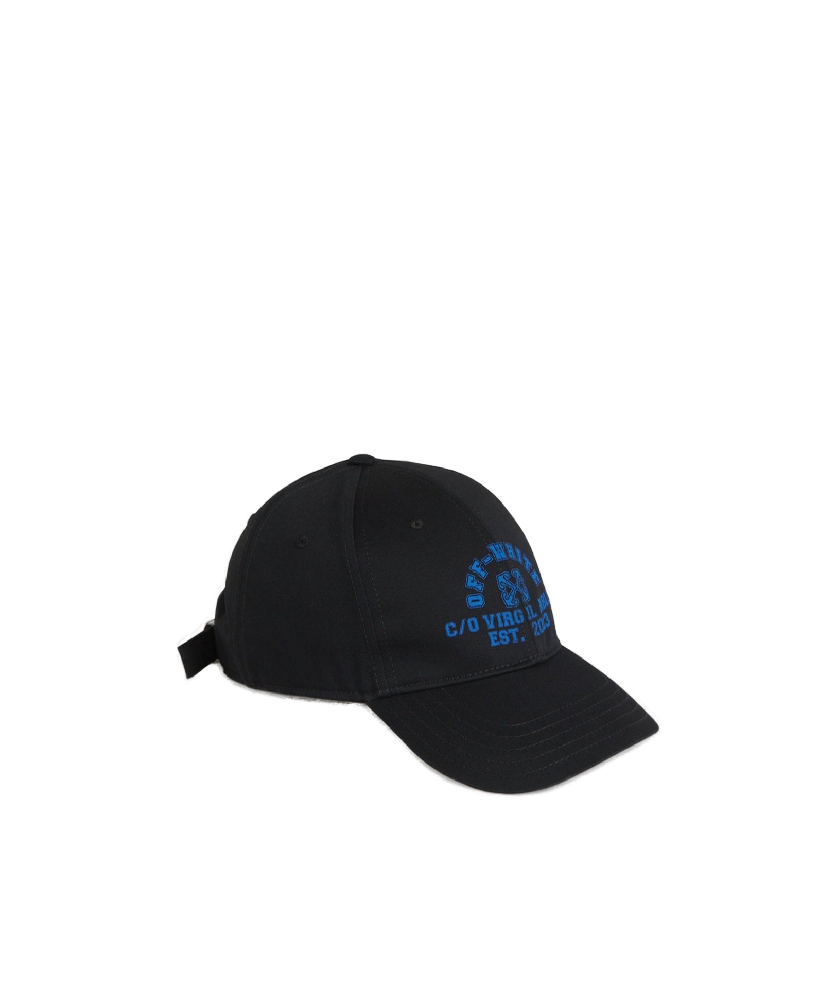 Off-white Solid Color Cap With Contrasting Logo In Black