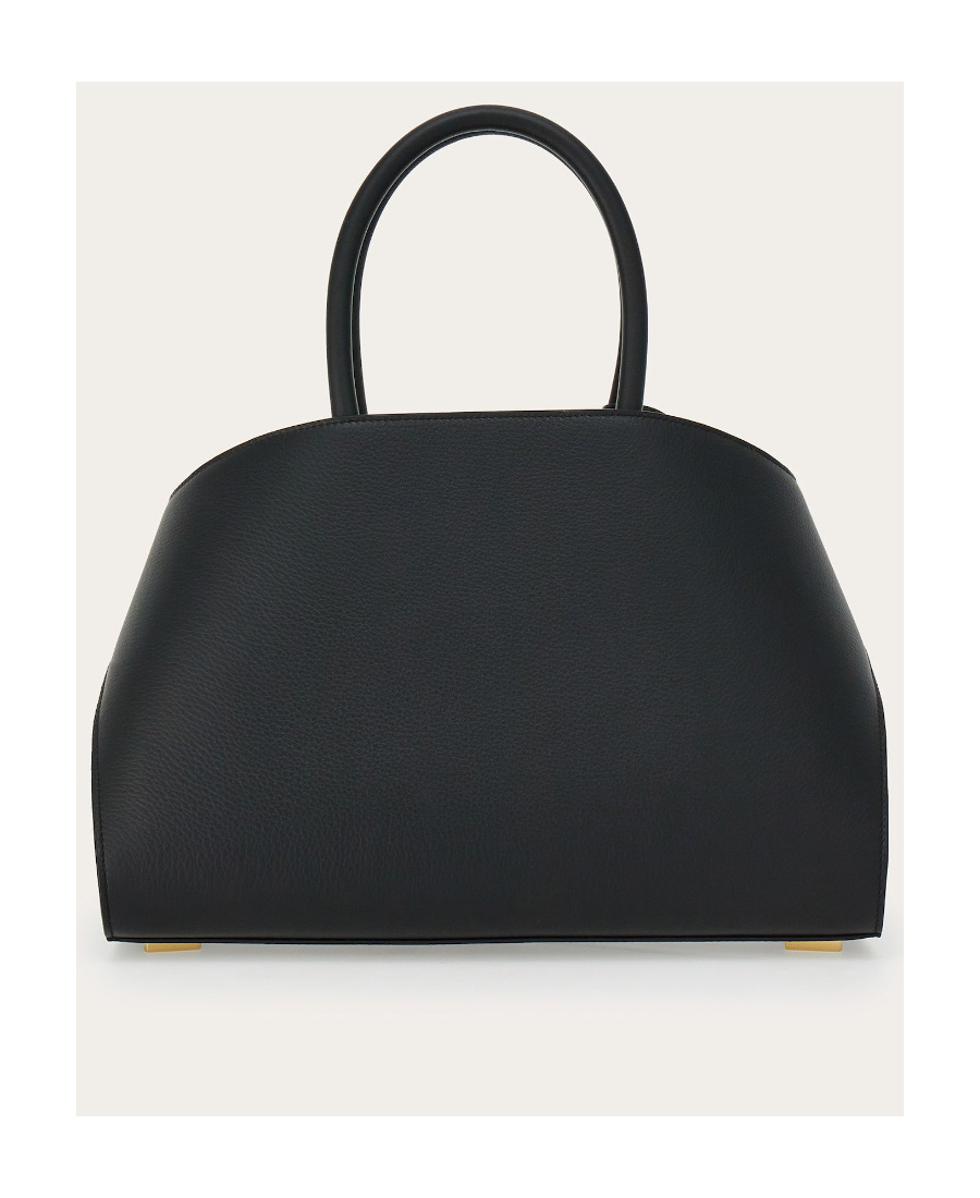 Ferragamo Women Hug Small Leahter Tote Bag In Black