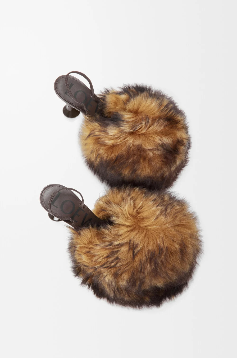 Loewe Slingback High-heeled Sandals In Brown