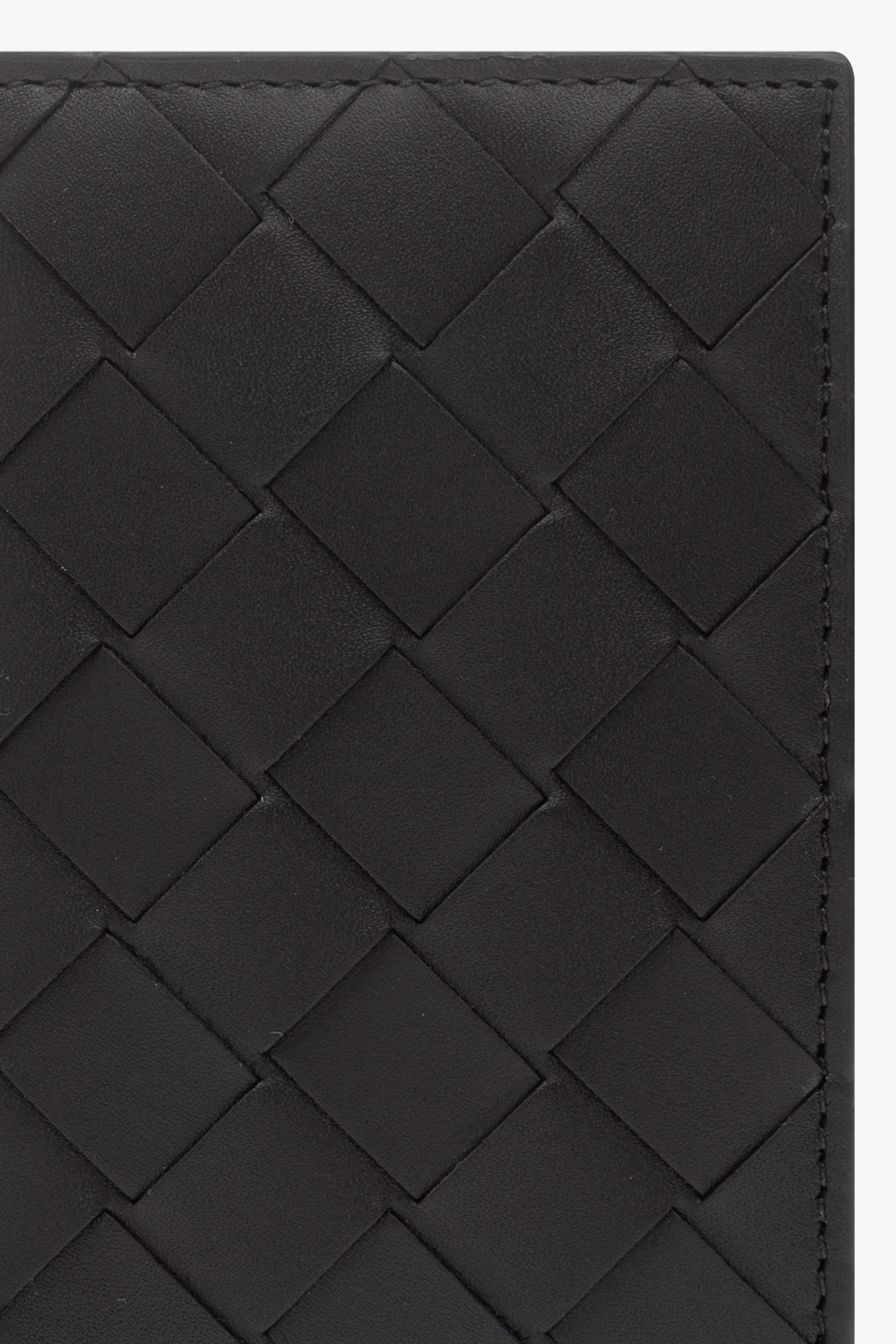 Bottega Veneta Intrecciato Medium Bi-fold Wallet With L-zip In Black