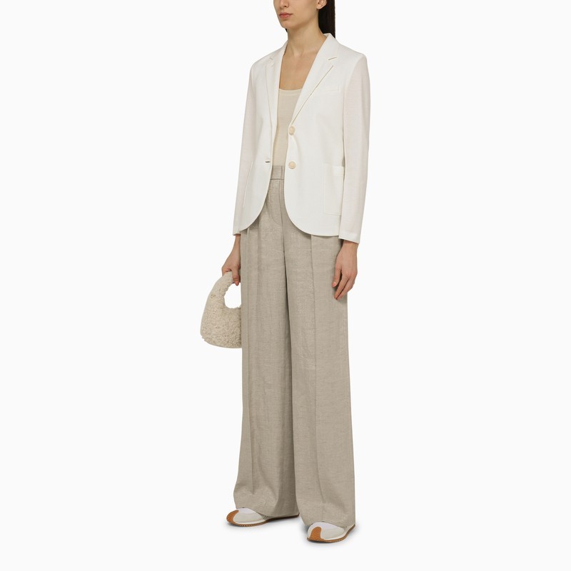 Harris Wharf London Notched-lapels Single-breasted Blazer In White