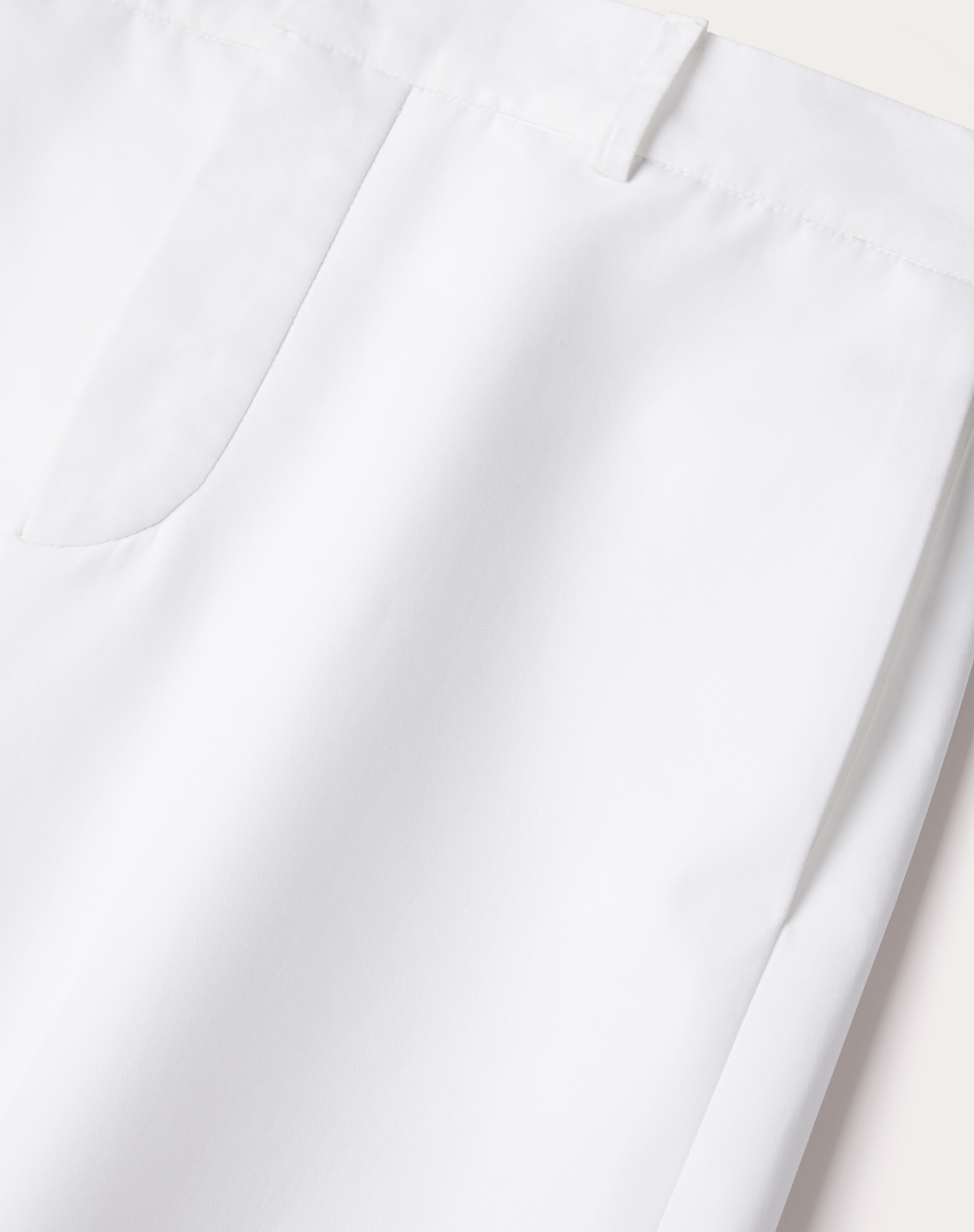 Shop Valentino Cotton Midi Skirt In White