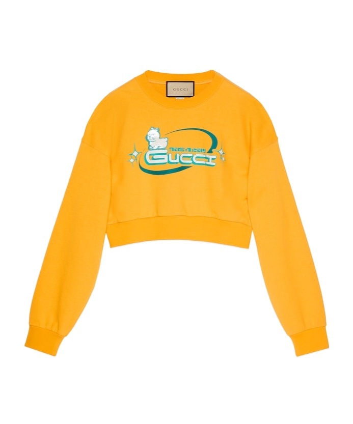 Gucci Women's Cotton Sweatshirt In Yellow