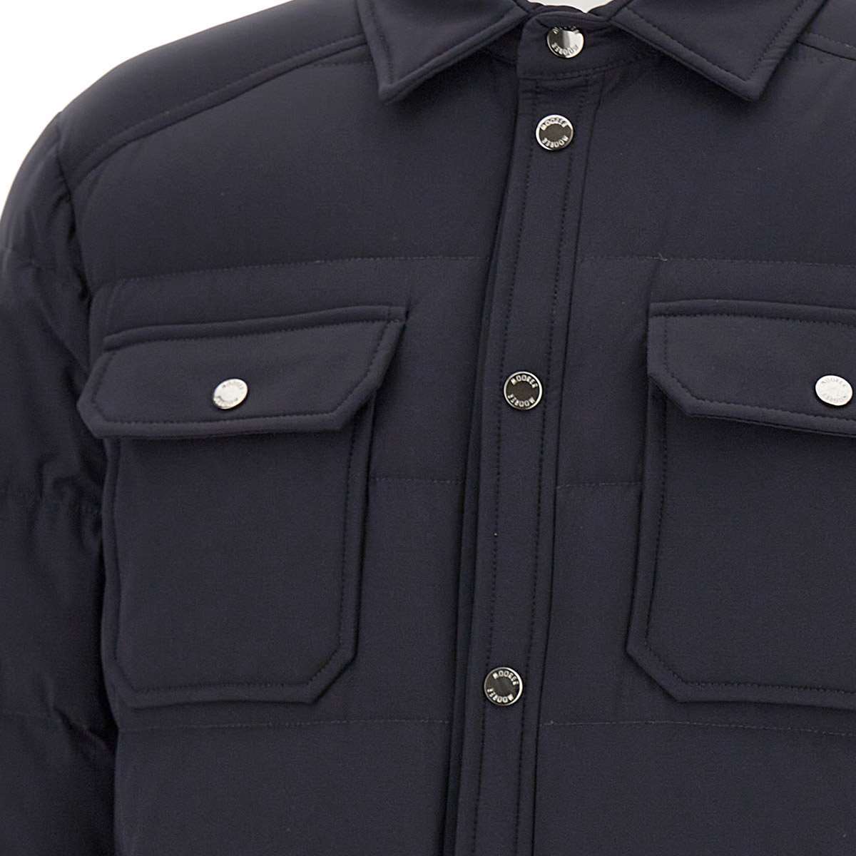 Moorer Overshirt With Quilted Design And Front Pockets
