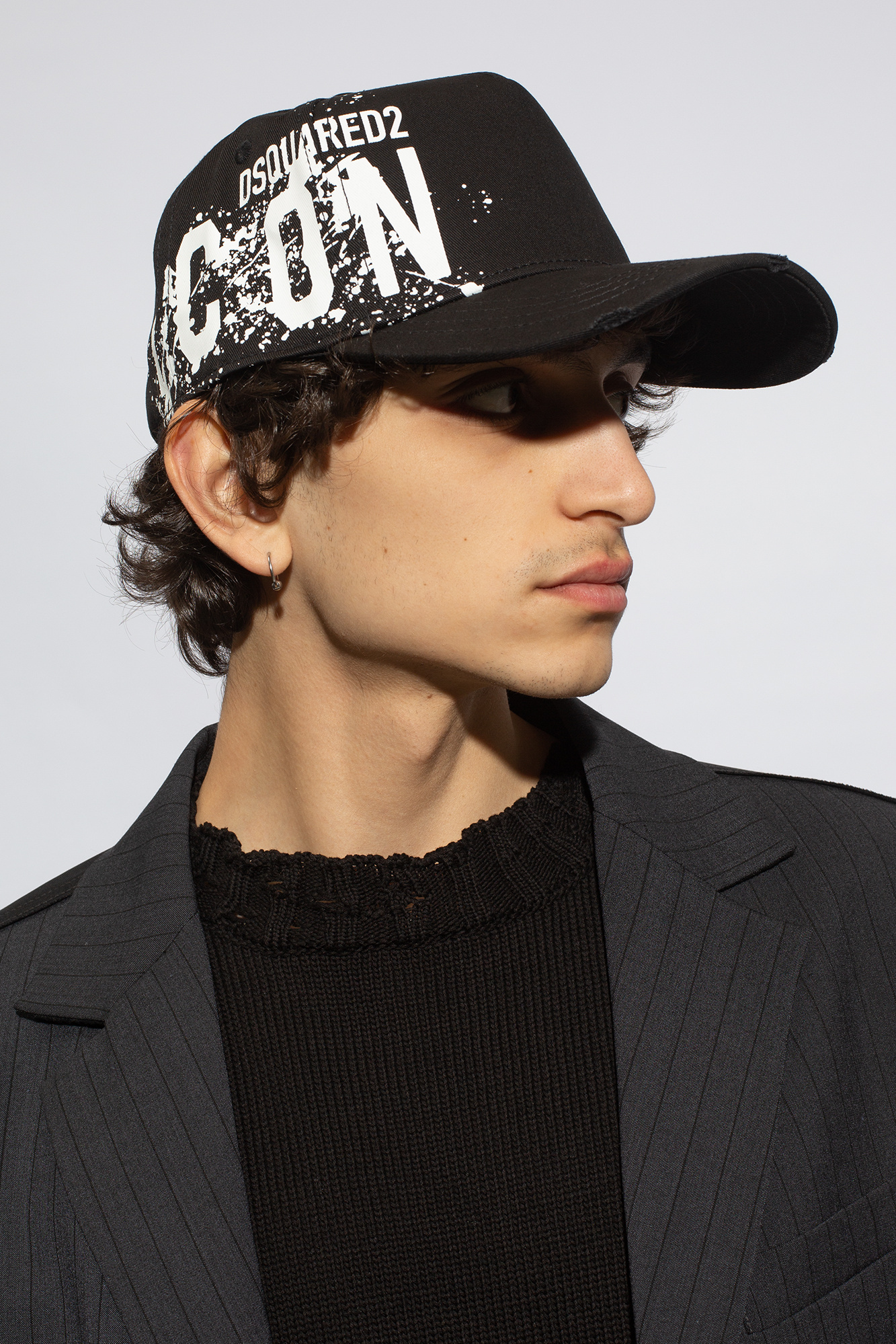 Dsquared2 Logo-print Cotton Cap In Black