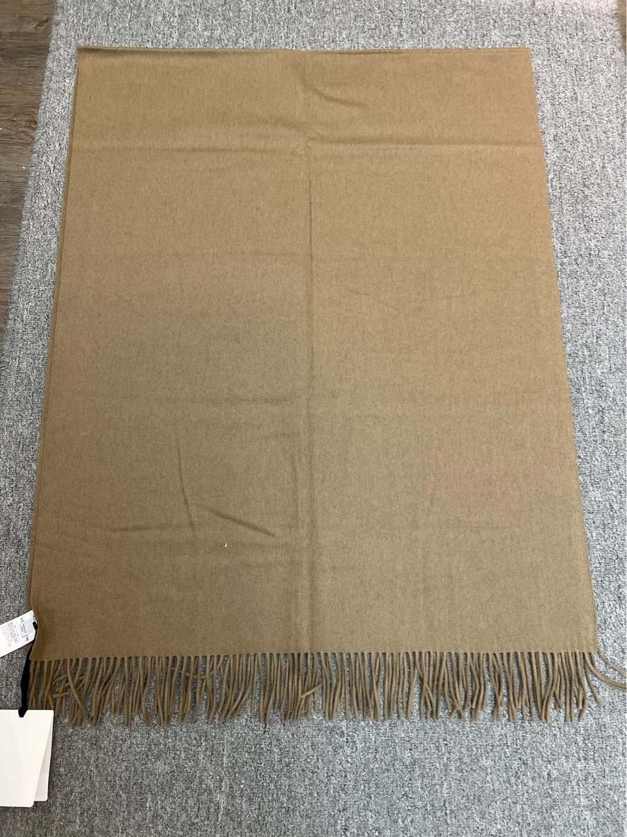 Max Mara Fringed Scarf In Nude