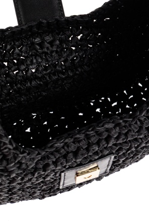 Anine Bing Logo Shoulder Bag In Black