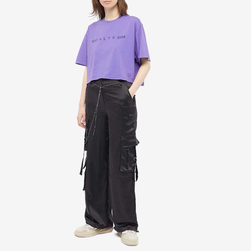 Alyx Logo Cropped Cotton Jersey T-shirt In Blue