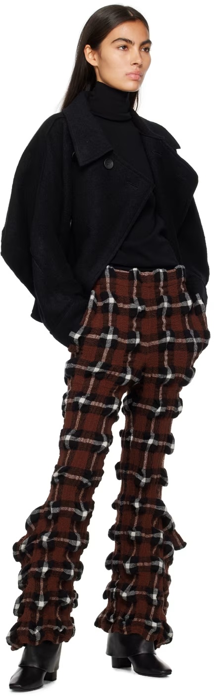 Shop Issey Miyake Out Of A Cube Cropped Coat In Black