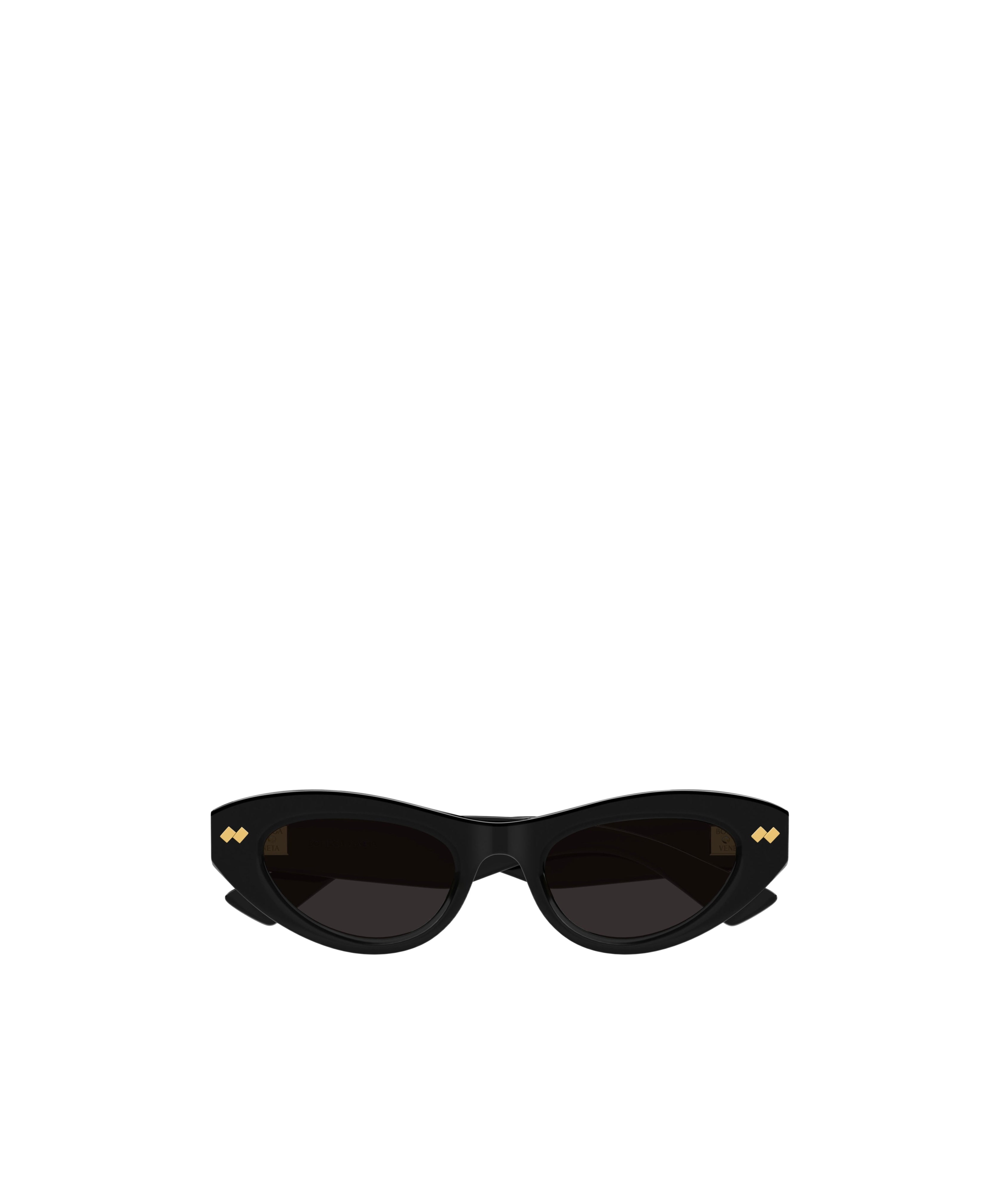 Shop Bottega Veneta Cat's Eye Sunglasses In Black