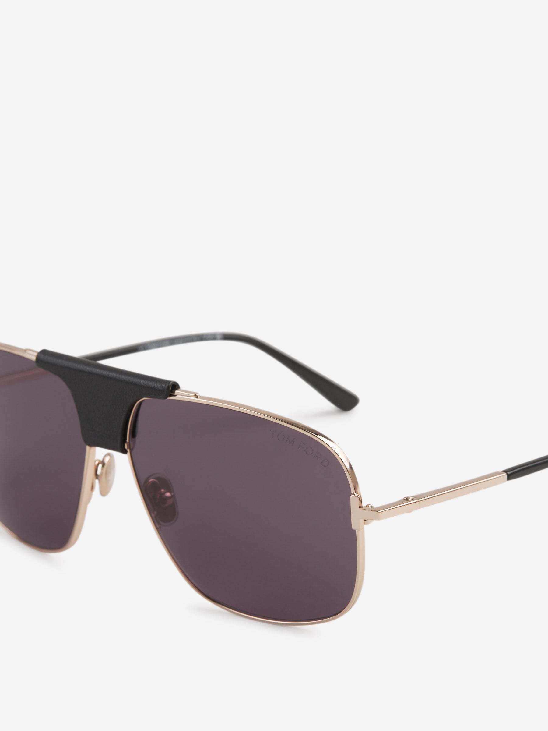 Tom Ford Eyewear Tex Pilot Frame Sunglasses In Black