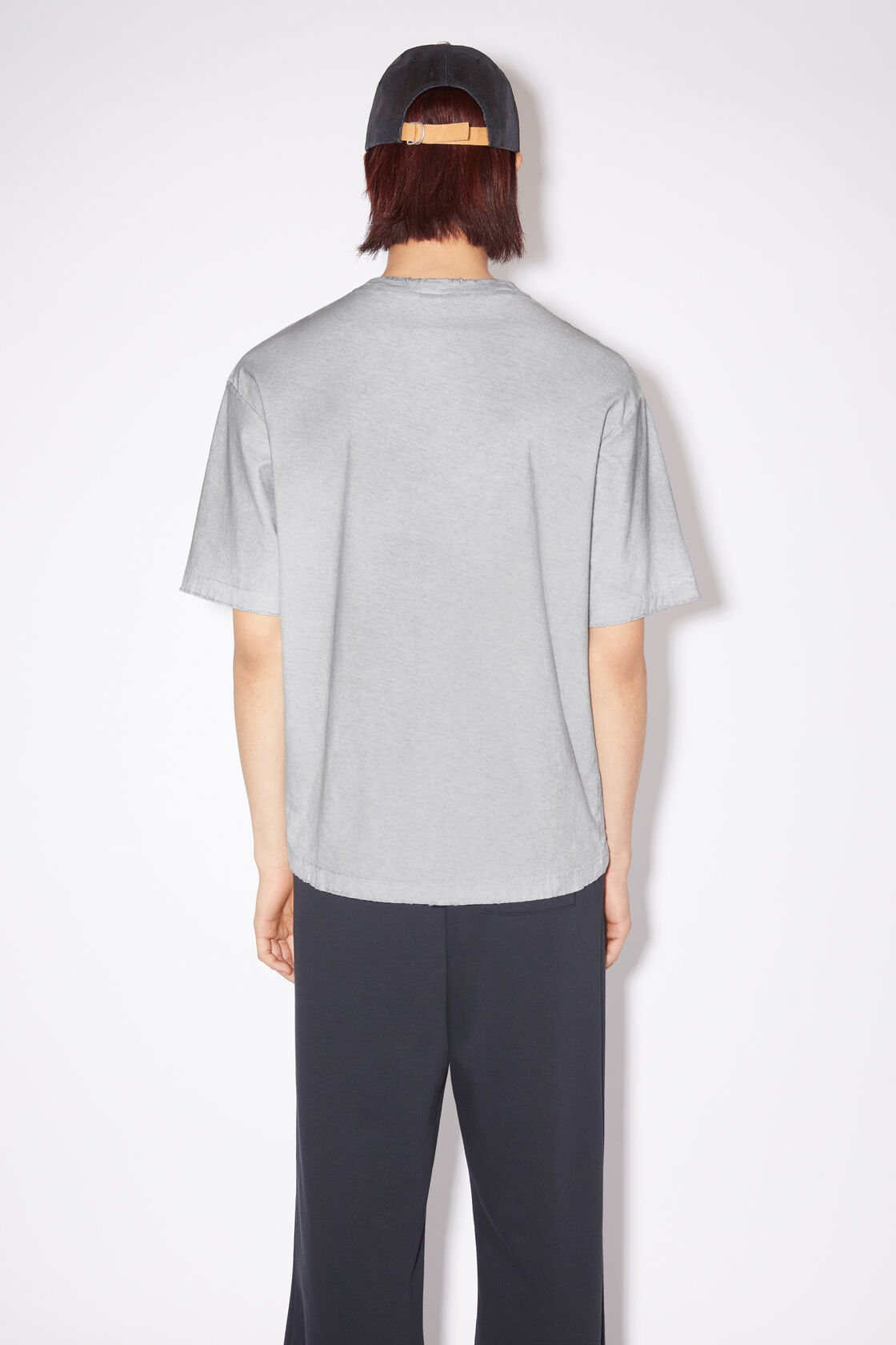 Acne Studios Exford Distressed Logo-print Organic Cotton-jersey T-shirt In White