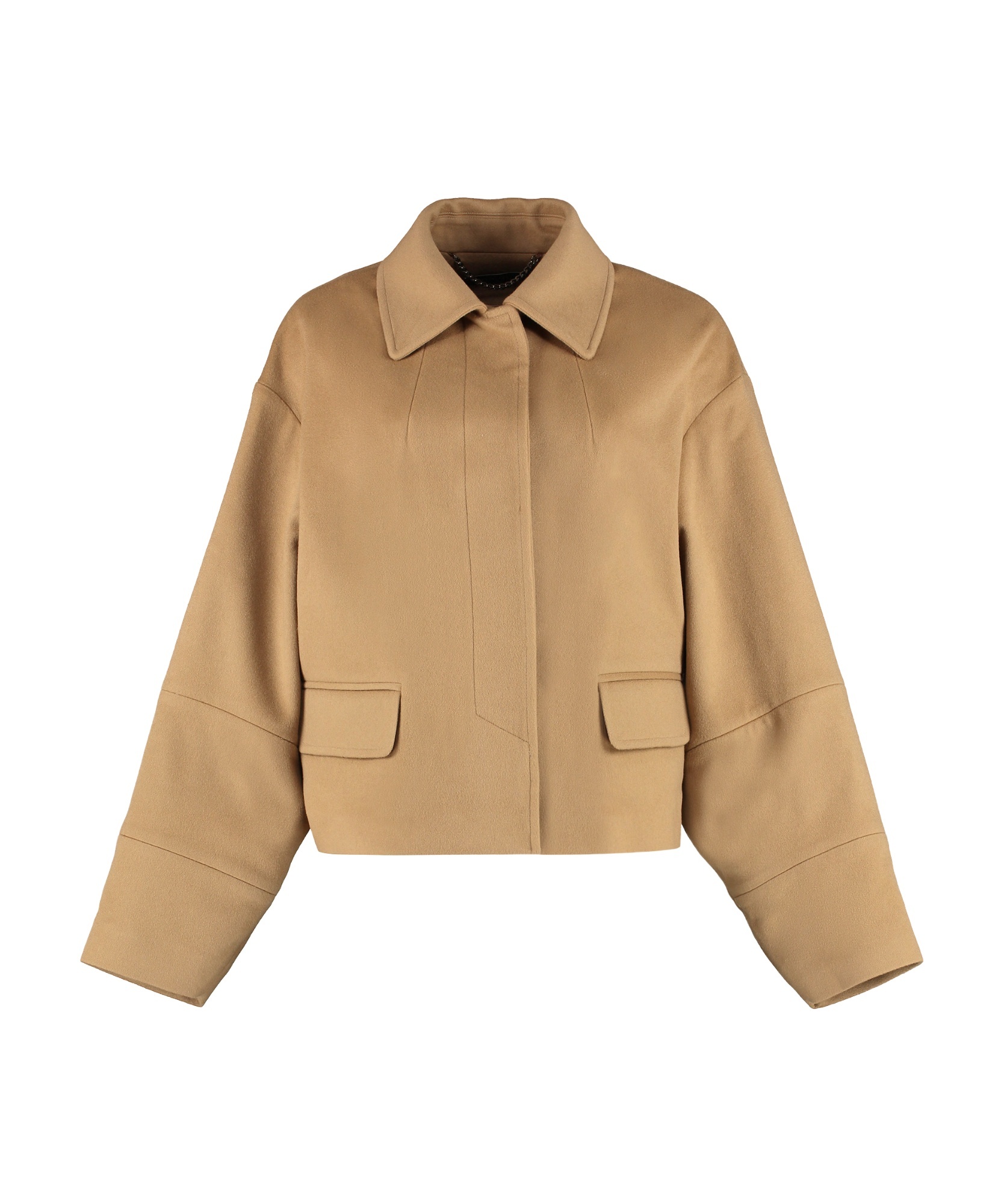 Shop Federica Tosi Long Sleeve Casual Jacket In Brown