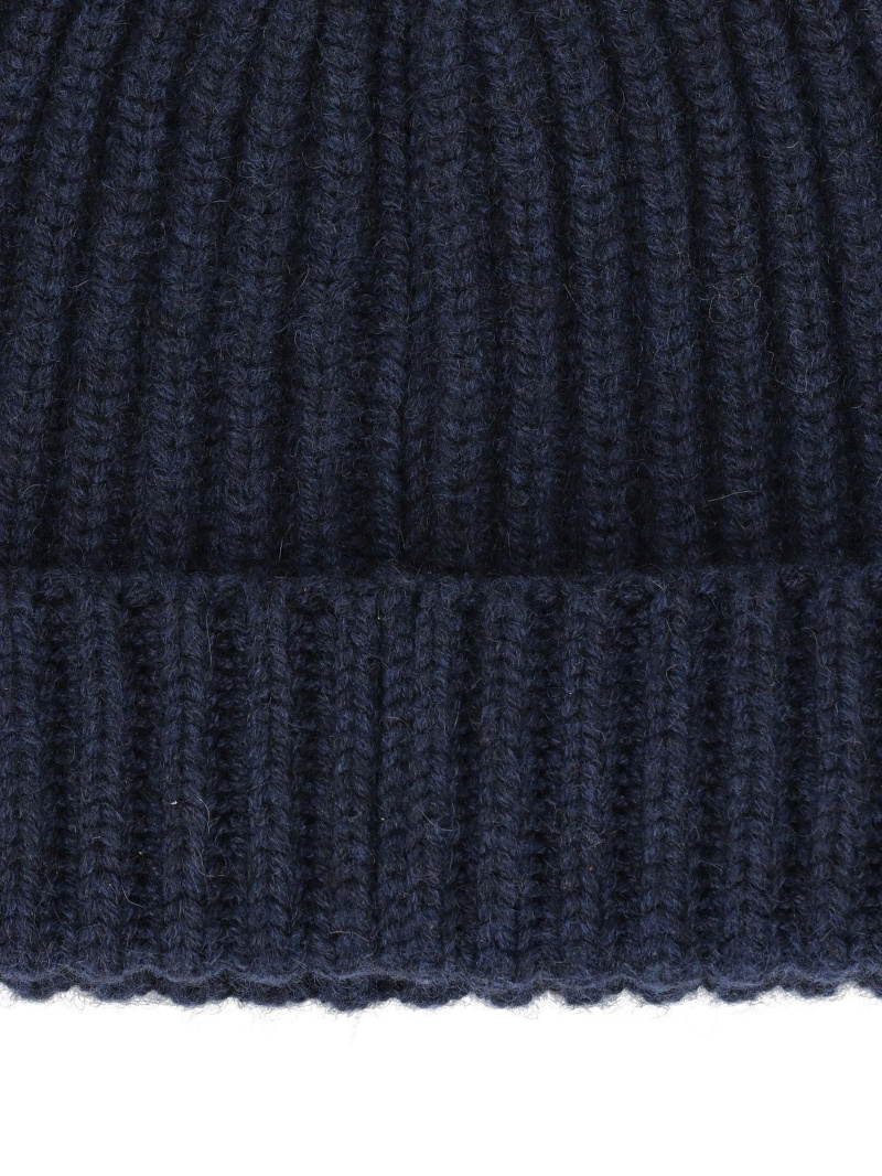 Loro Piana Turn-up Hem Knitted Beanie In Blue