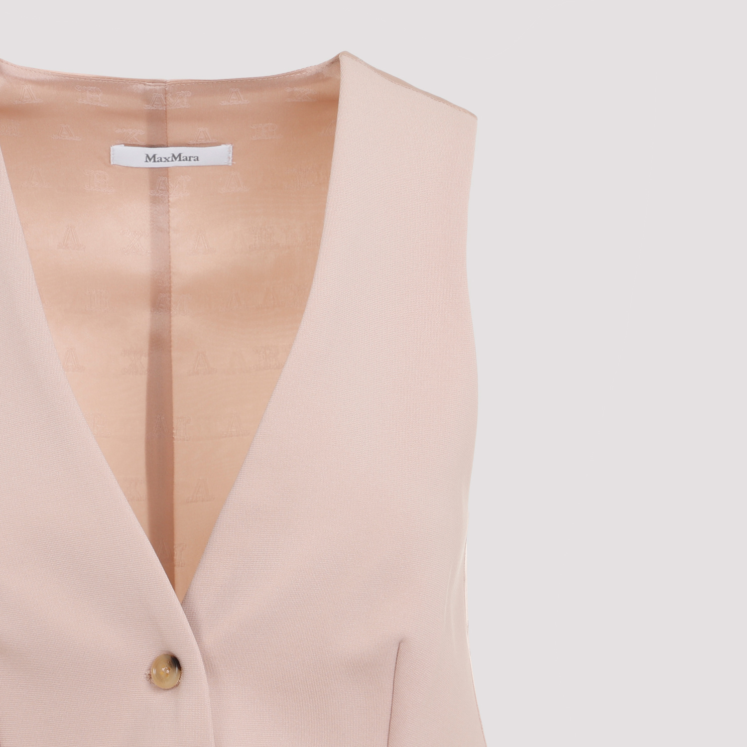 Max Mara Logo-jacquard Waistcoat In Pink