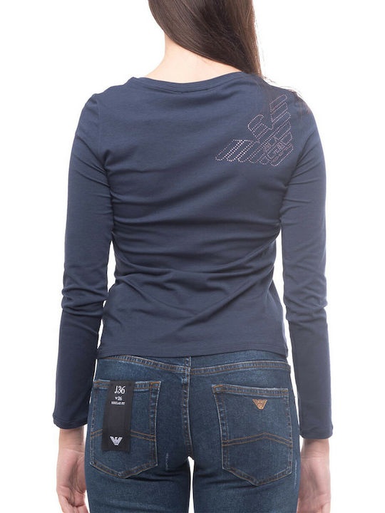 EA7 T-SHIRT WITH ROUND NECK AND LONG SLEEVES