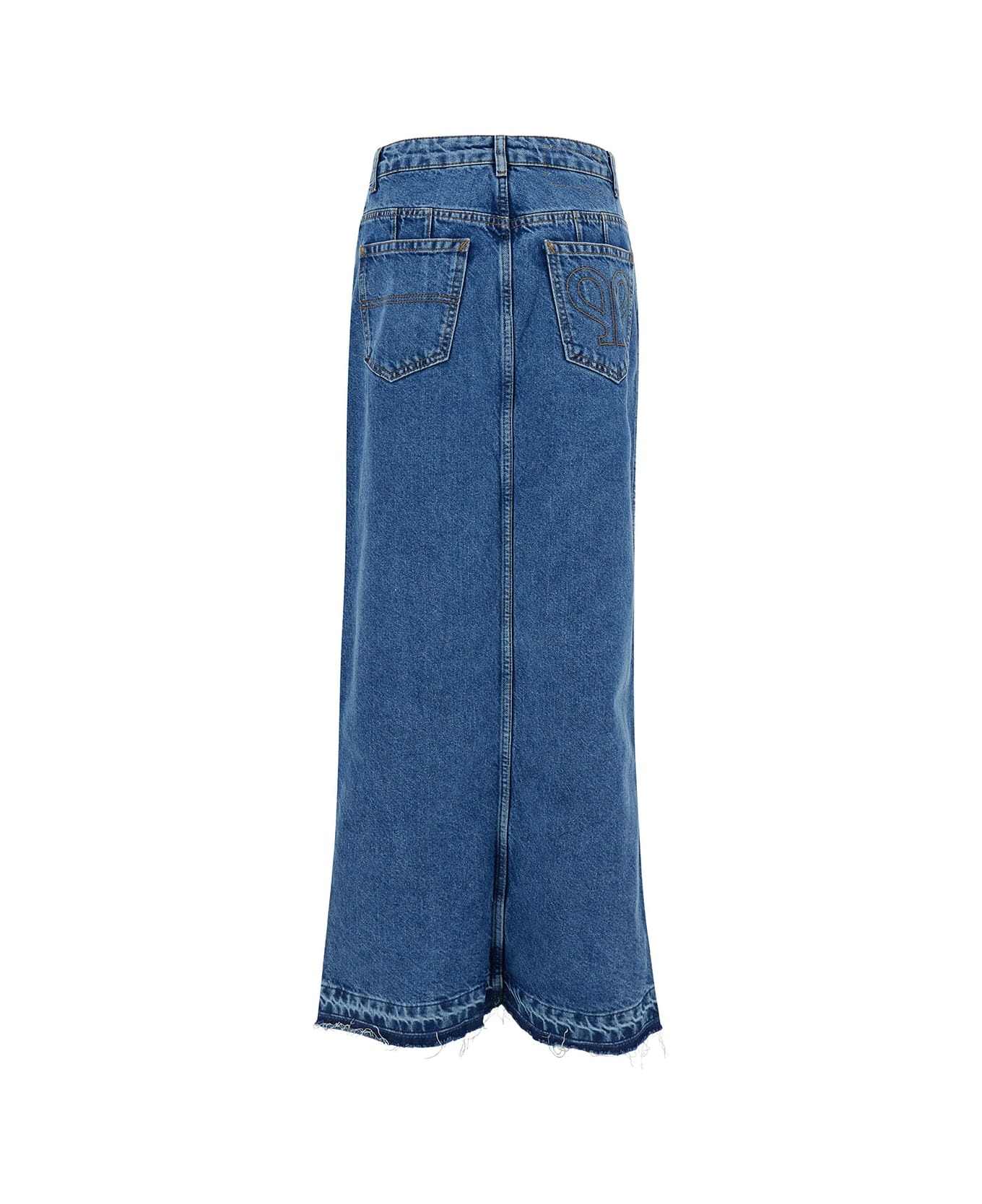 Philosophy Di Lorenzo Serafini Mid-rise Denim Maxi Skirt