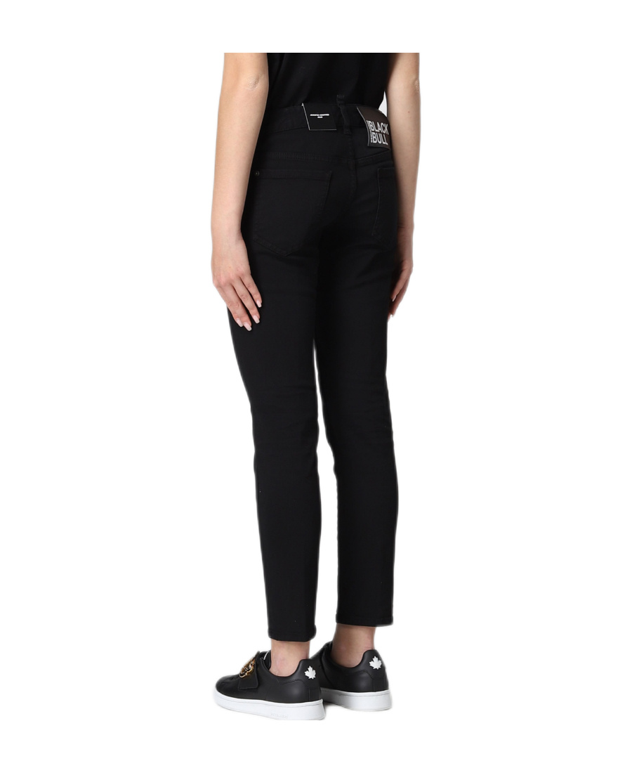 Dsquared2 Cropped Low-rise Trousers In Black