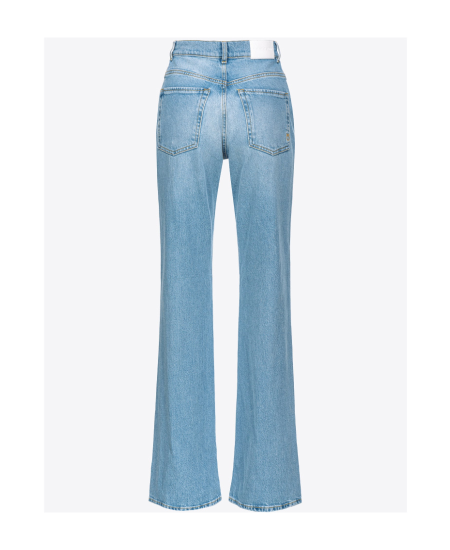 Pinko High-rise Straight-leg Jeans In Blue