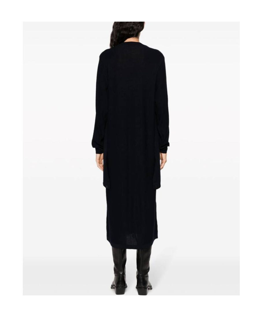 Shop Lemaire Wool-blend Midi Dress In Blue