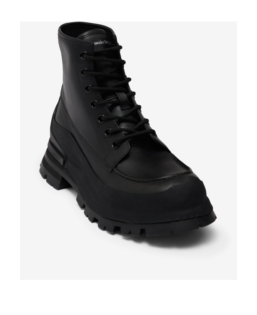 Alexander Mcqueen Alexander Mc Queen Wander Black Leather Boot In Black