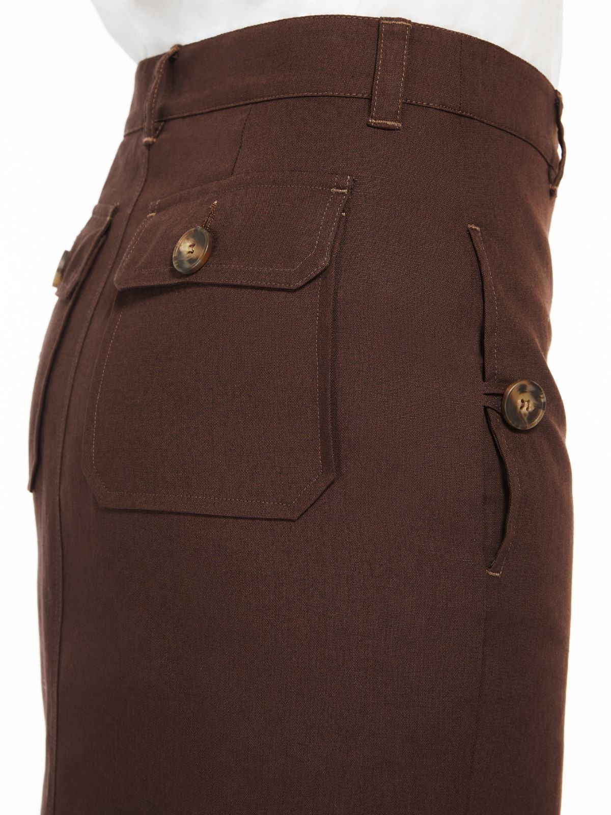 Weekend Max Mara Waist Loop Skirt In Green