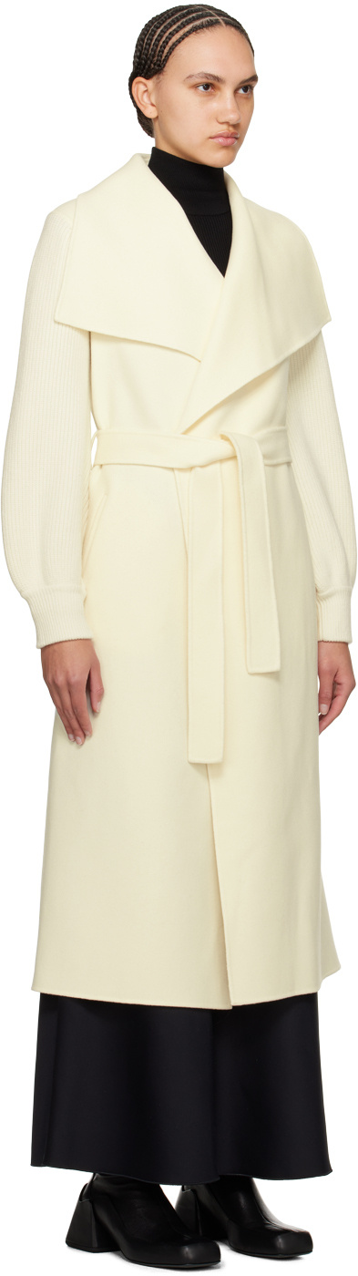 Mackage Mai Wool Belted Wrap Coat In White
