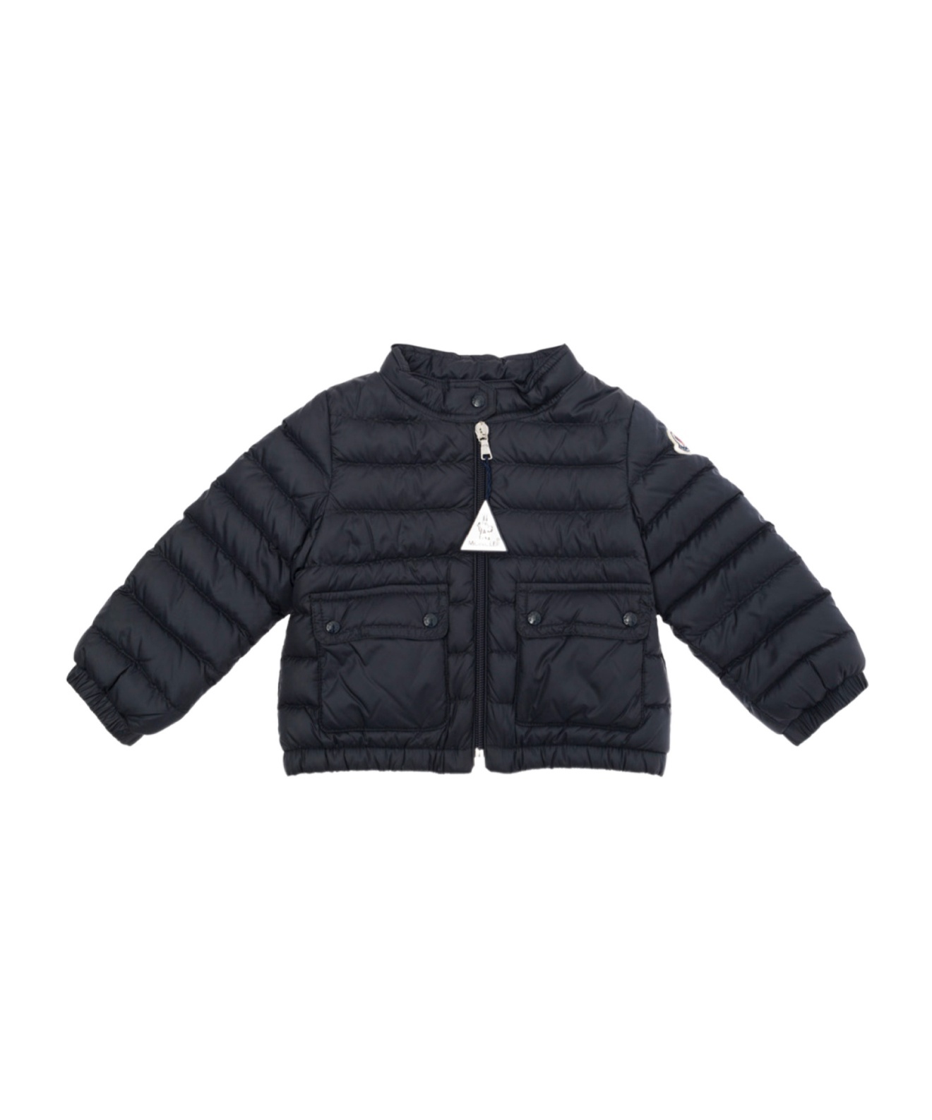 Moncler Long-sleeved Down Jacket In Blue