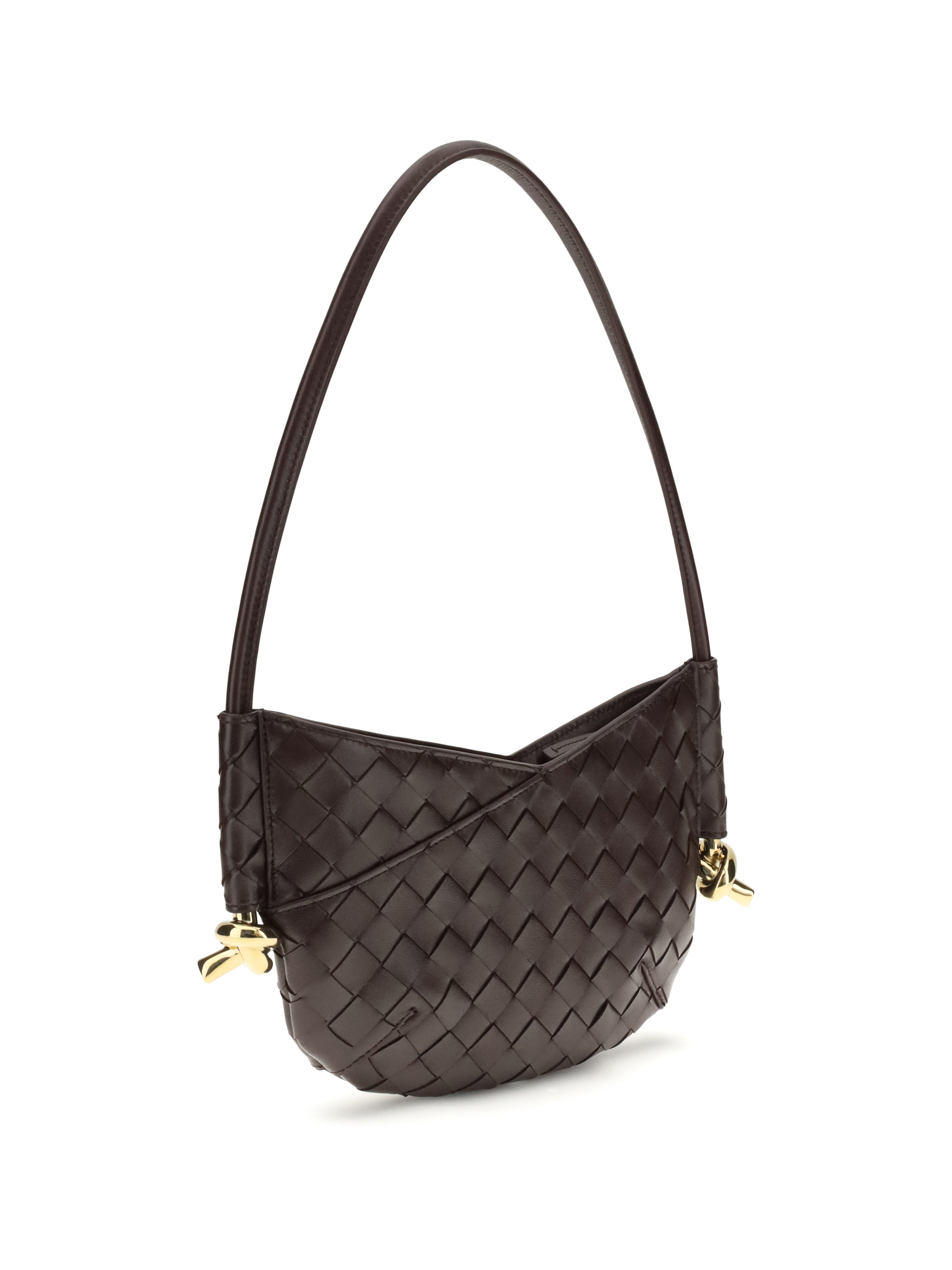 Bottega Veneta Mini Solstice Shoulder Bag In Brown