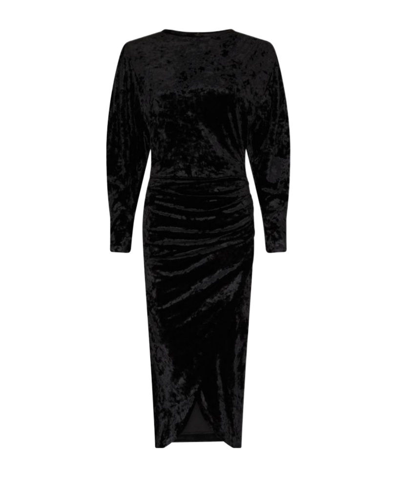 Shop Isabel Marant Étoile Hadley Midi Dress 609 In Black