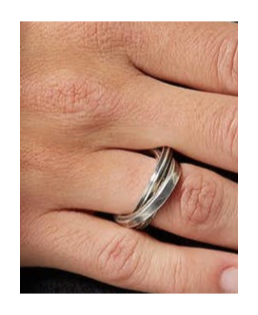 Werkstatt:münchen 925 Sterling Silver Triple Ring In Yellow