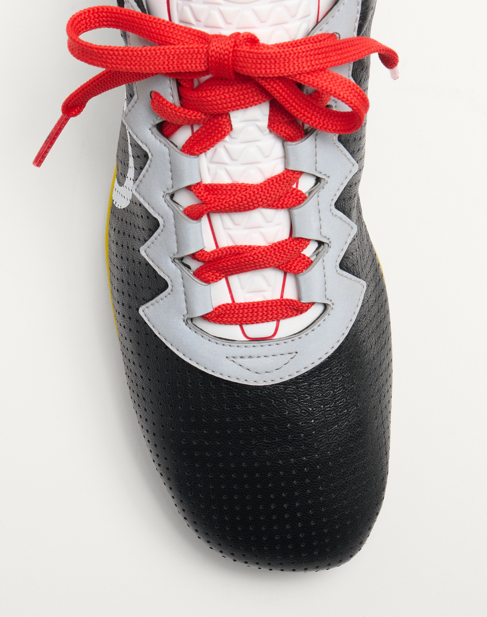 Valentino Garavani Black Sneakers With Asymmetric Toe And Vlogo Detail On The Side In Tech Fabric Ma In Black